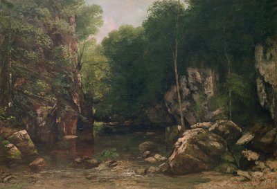 カバードストリーム、またはダークストリーム、1865 作： Gustave Courbet